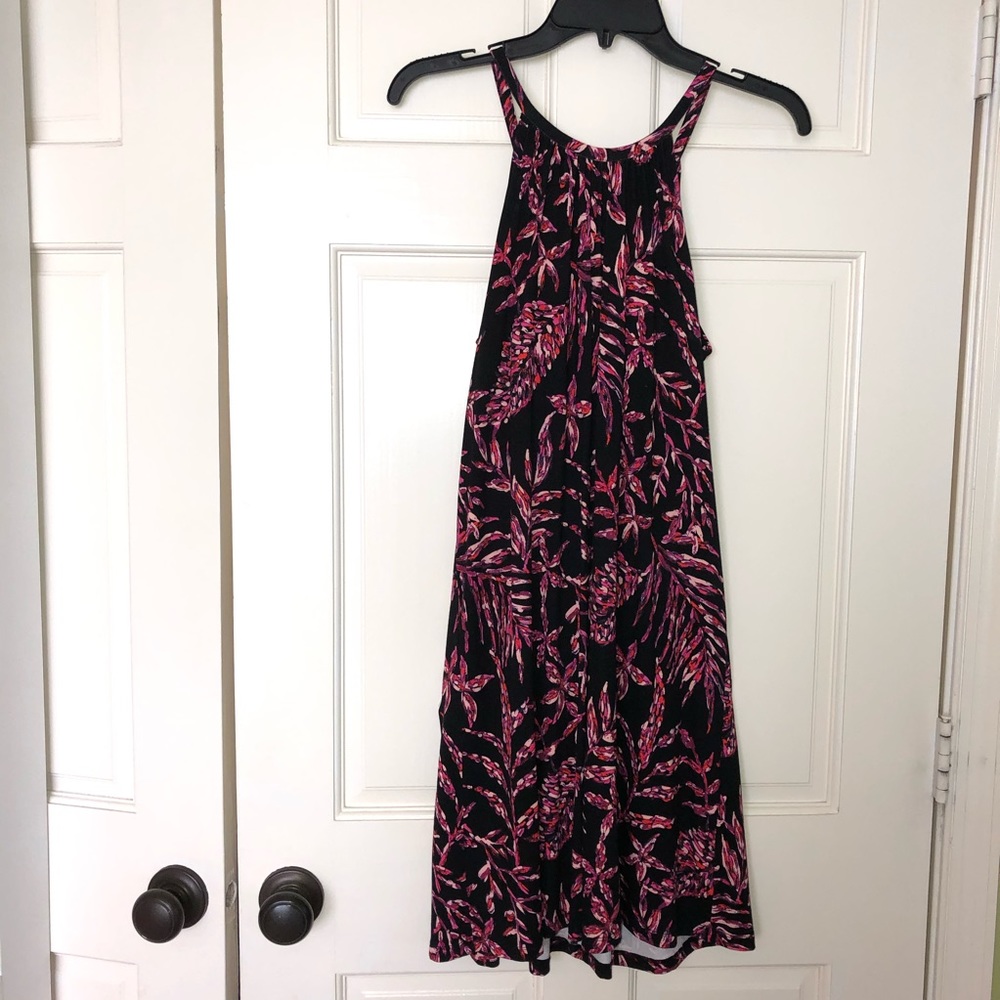 Floral Halter Neck Tie Flowy Sundress Size XS